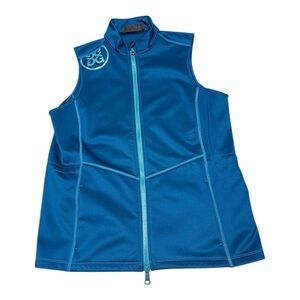 G/Fore Womens Golf Fleece Backed Vest Mykonos Blue